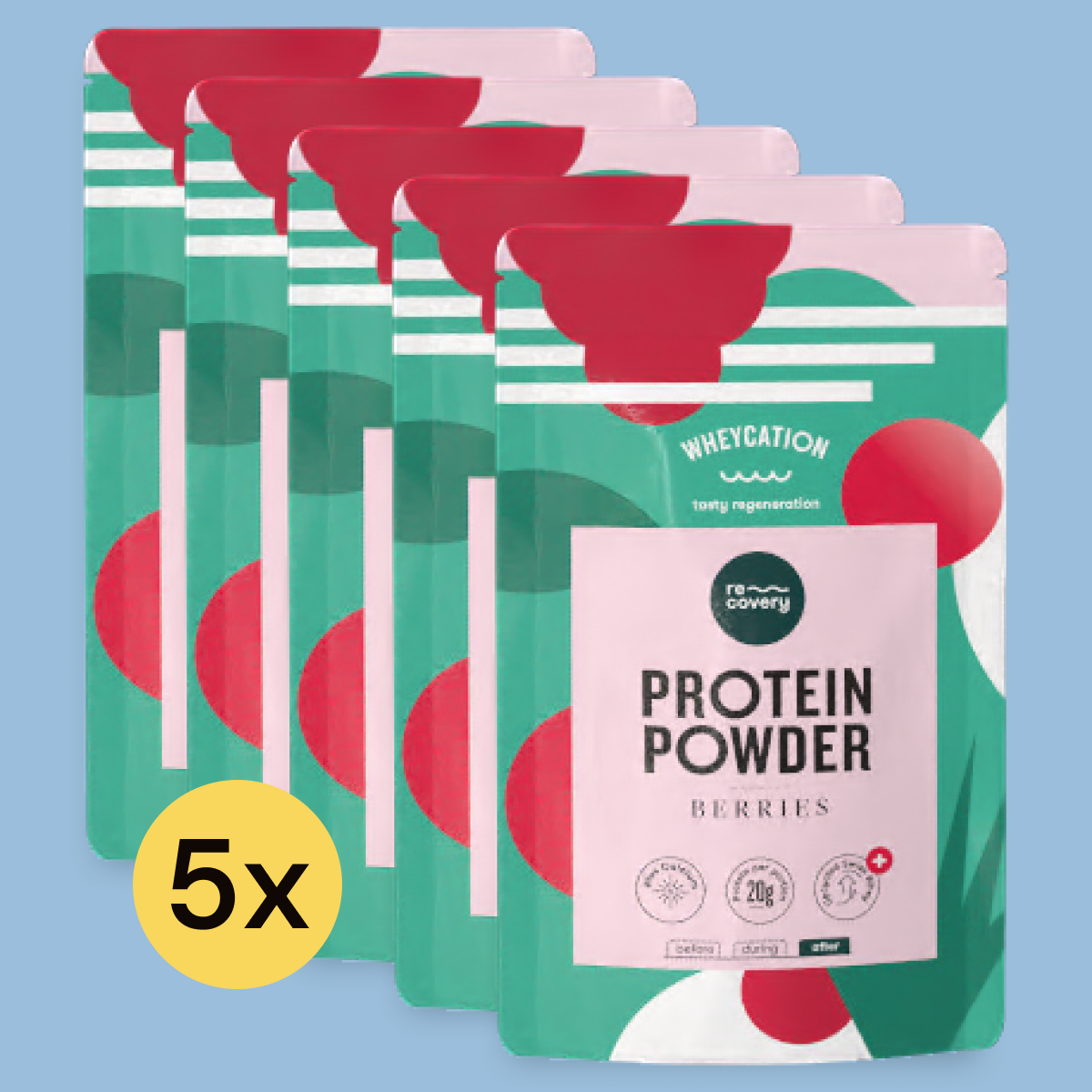 5x Recovery Protein Shake Berries 520g