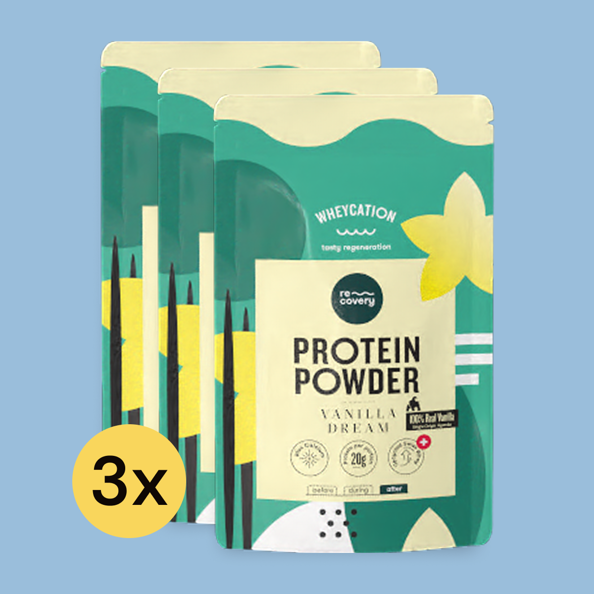 3x Recovery Protein Shake Vanilla Dream 520g