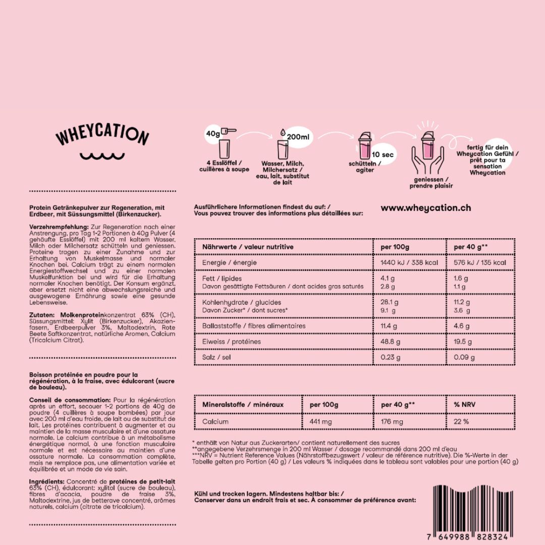 Test package Protein Powder, three flavors, free shipping