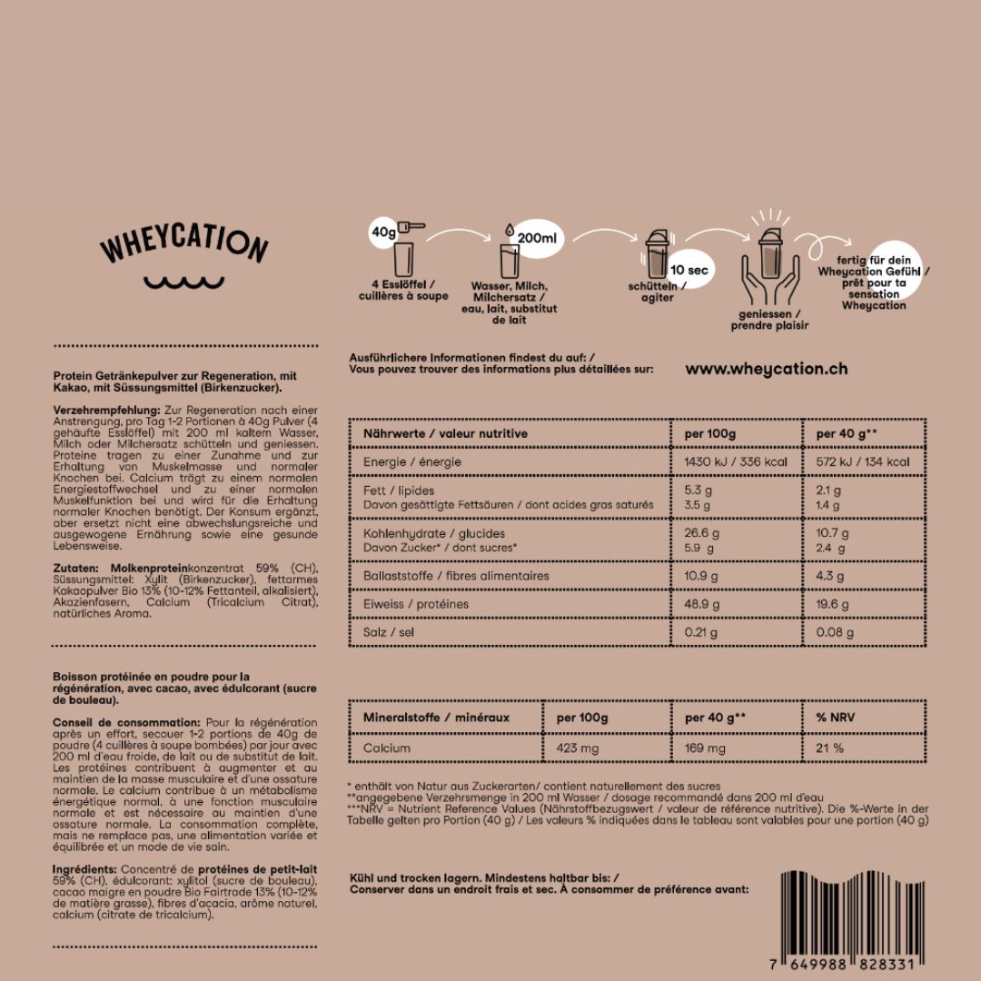 Test package Protein Powder, three flavors, free shipping