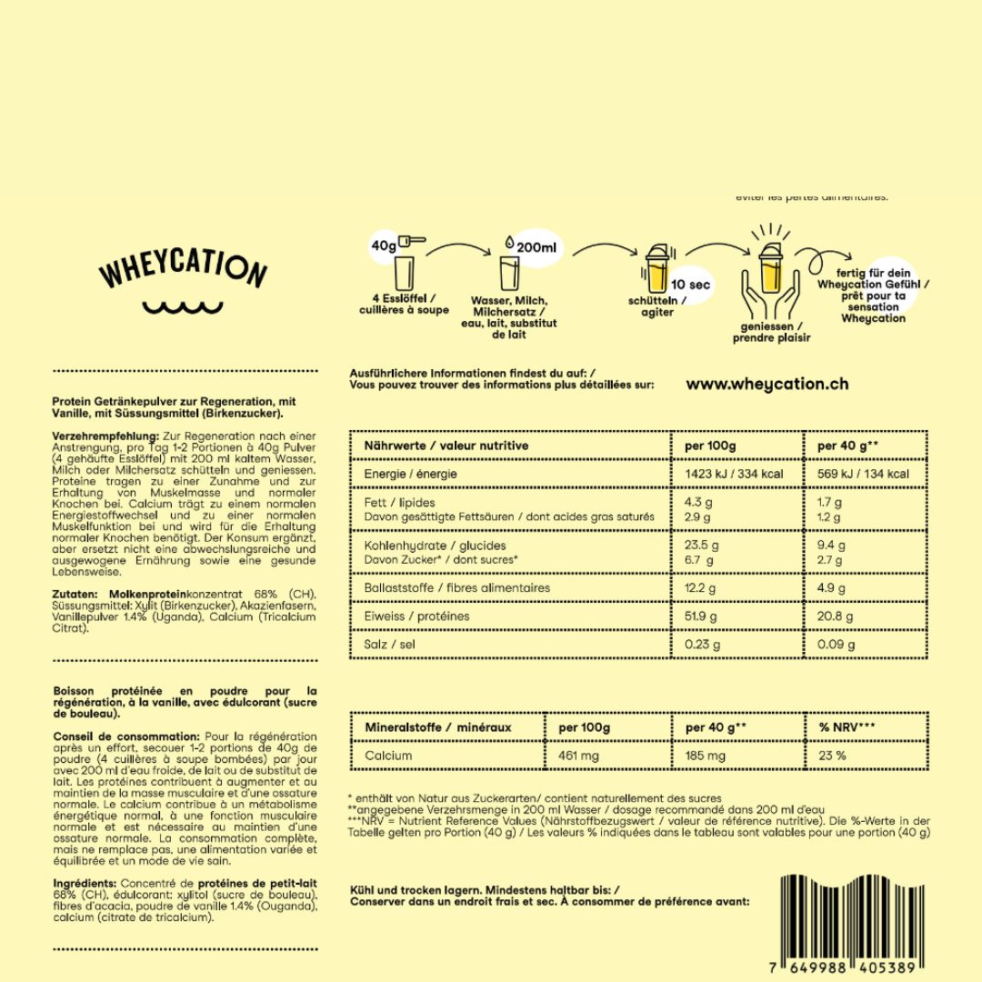 Test package Protein Powder, three flavors, free shipping