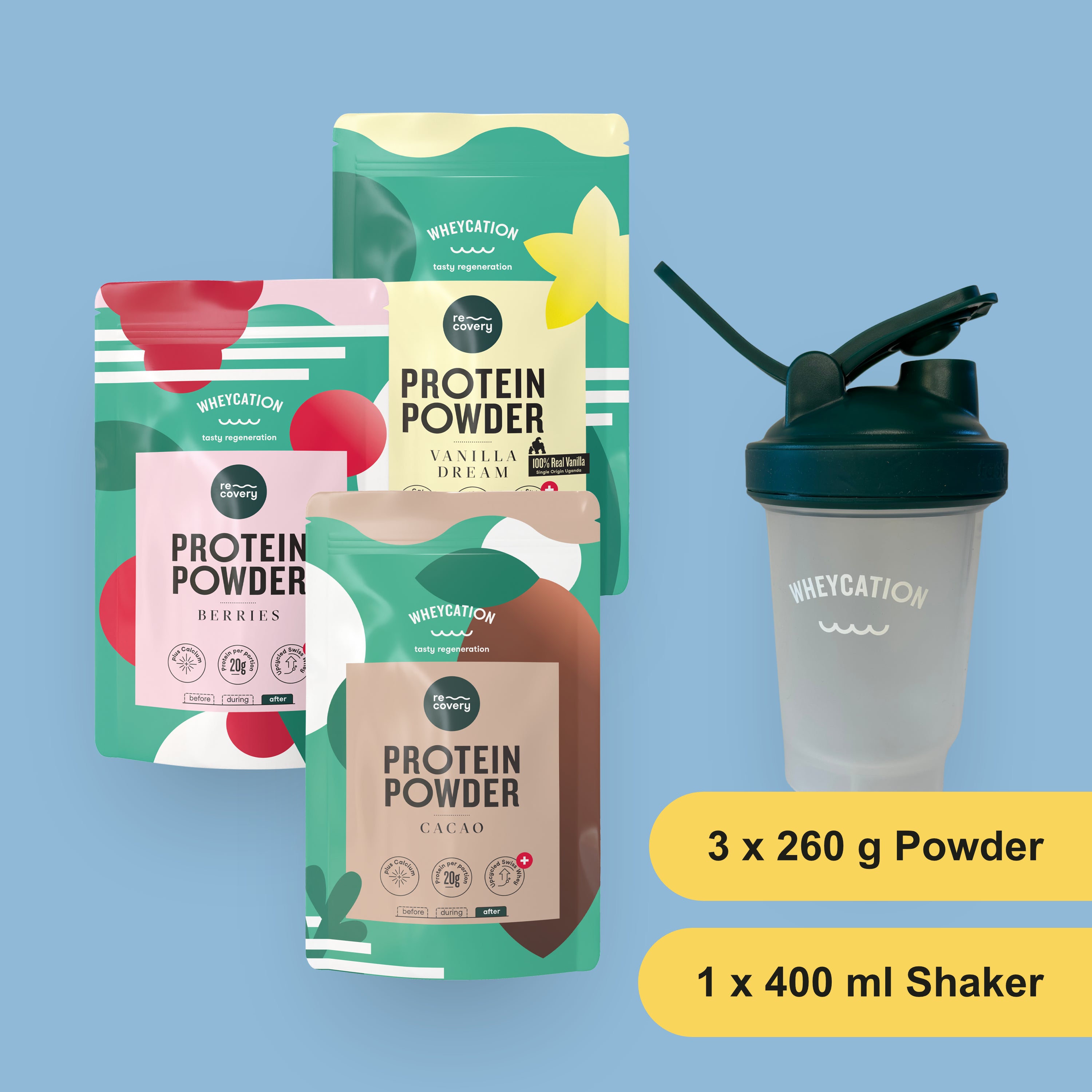 Starterset Protein 3x260g & Shaker