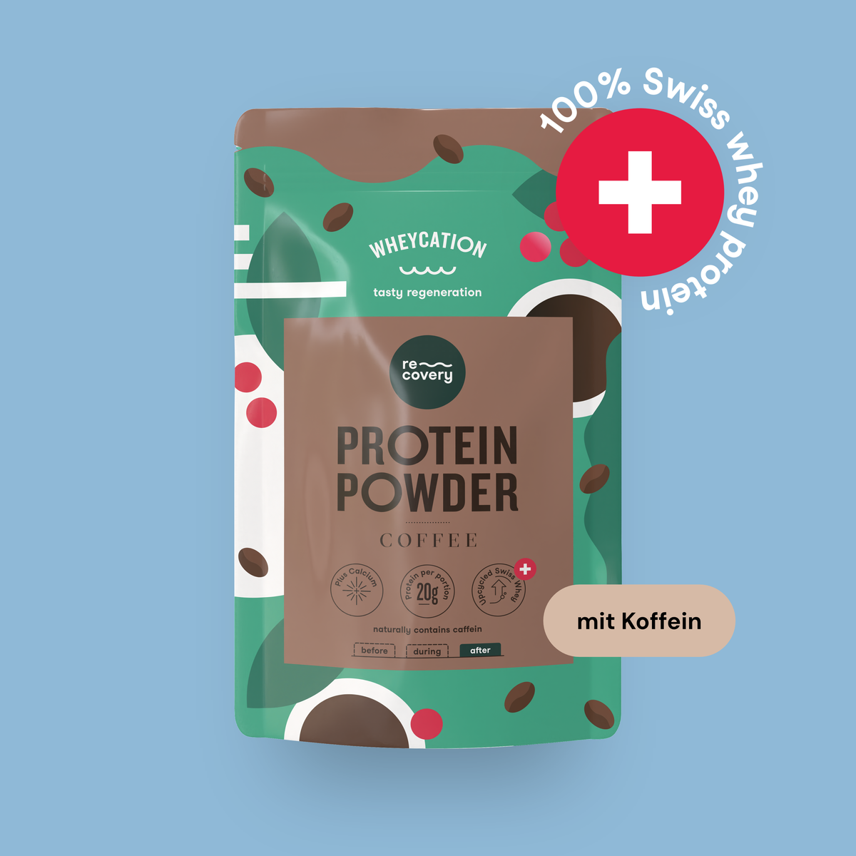 Wheycation Whey Protein Powder Coffee 520g Swiss Whey
