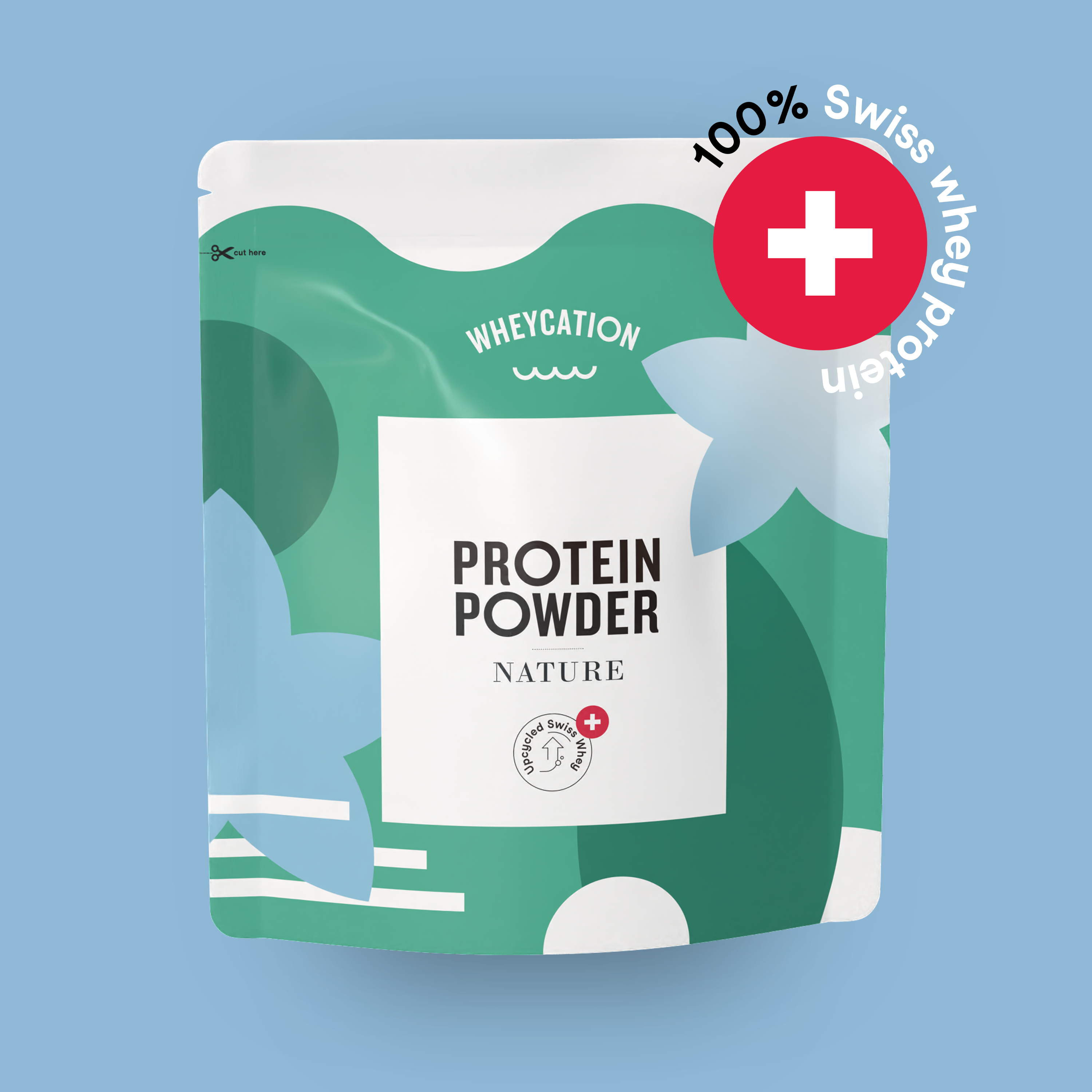 Wheycation Whey Protein Powder Nature 1000g Swiss Whey