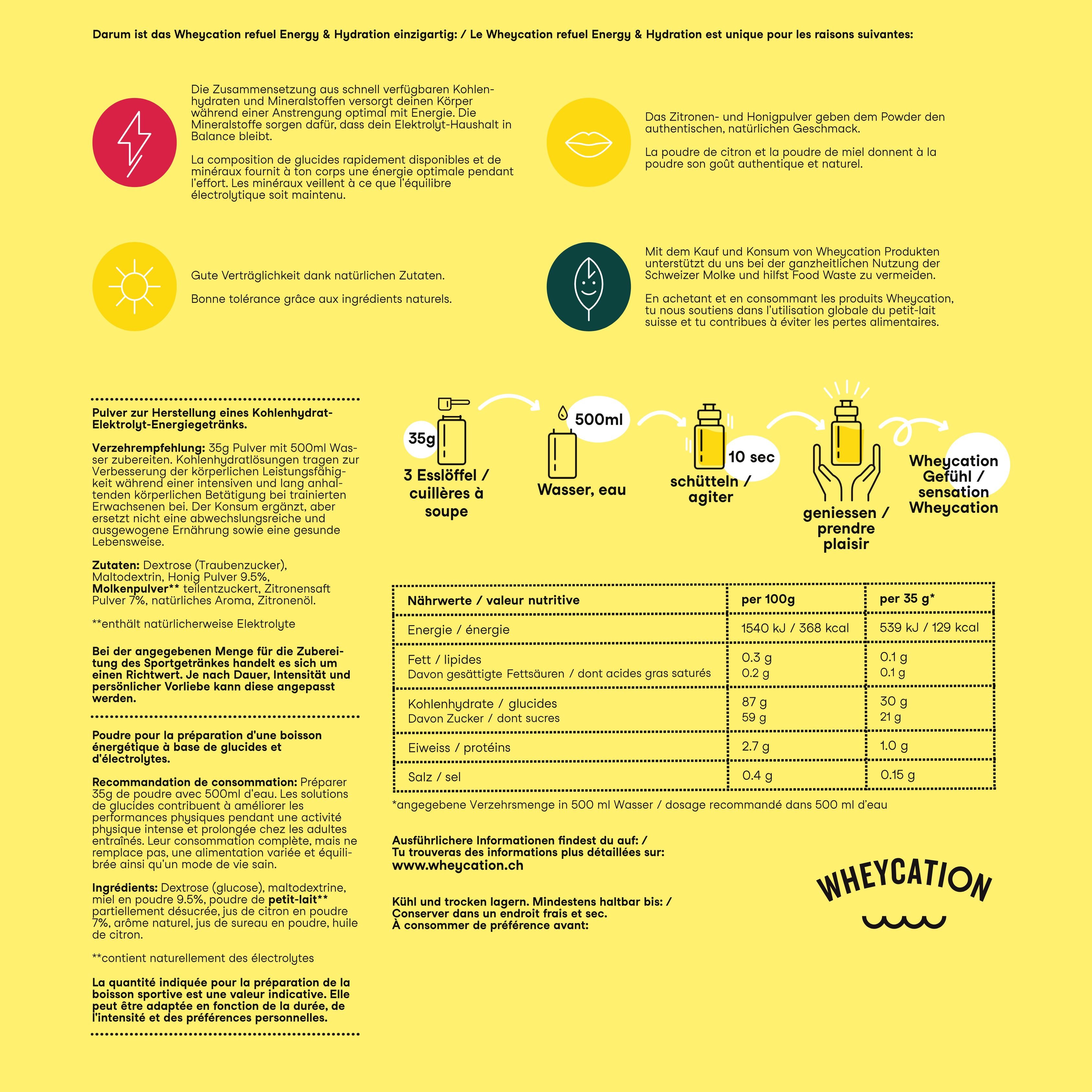 Refuel Energy & Hydration Lemon 630g