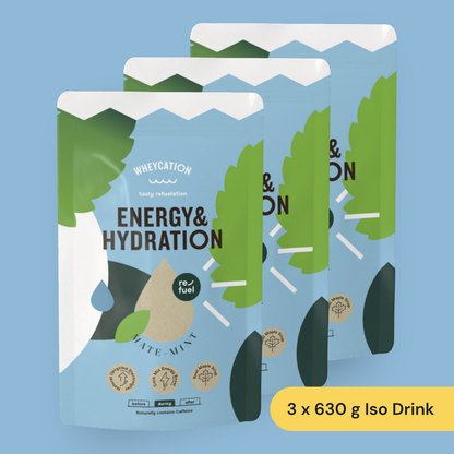 3x Isotonisches Energy & Hydration Sportgetränk Mate-Mint 630g