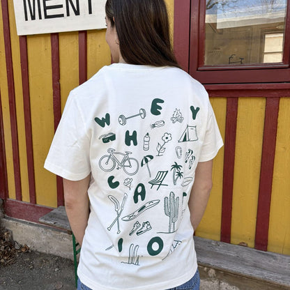 T-Shirt ANYWHERE in Off White - für unterwegs & überall