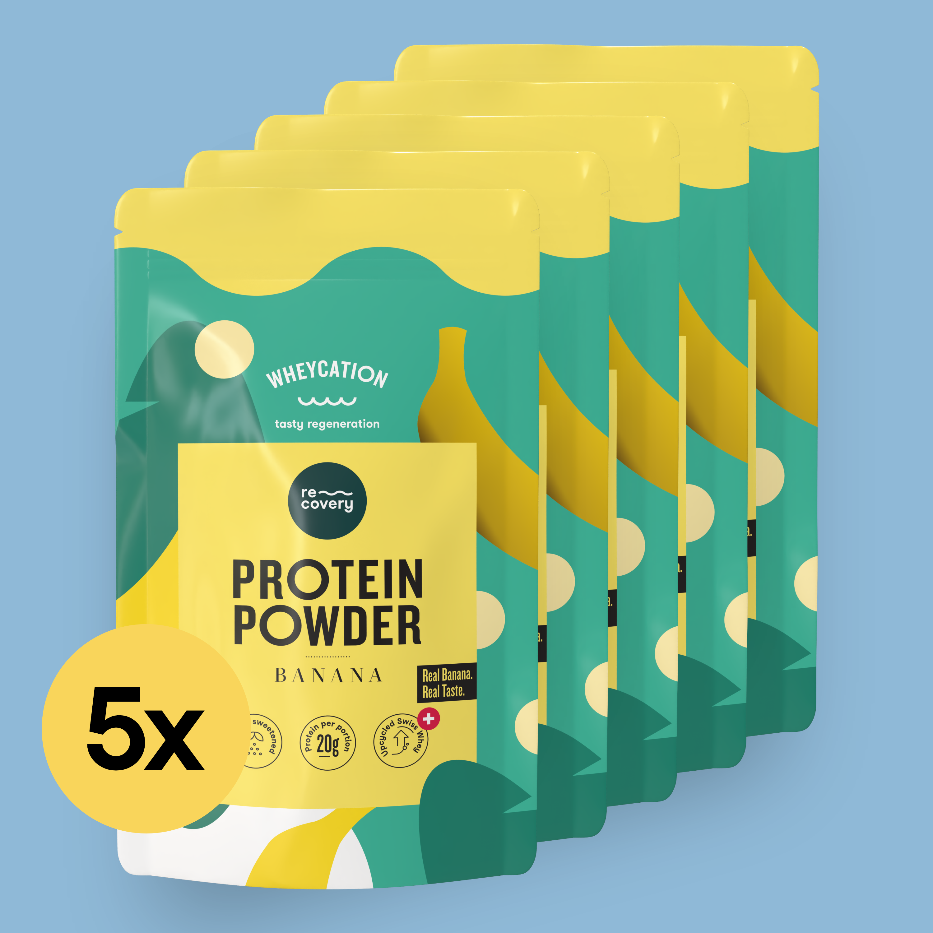 5x Whey Protein Powder Banana 520g