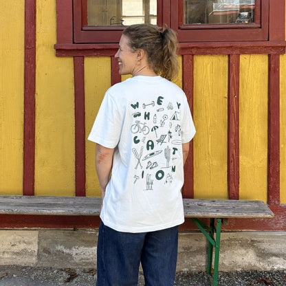 T-Shirt ANYWHERE in Blue Ice - für unterwegs & überall