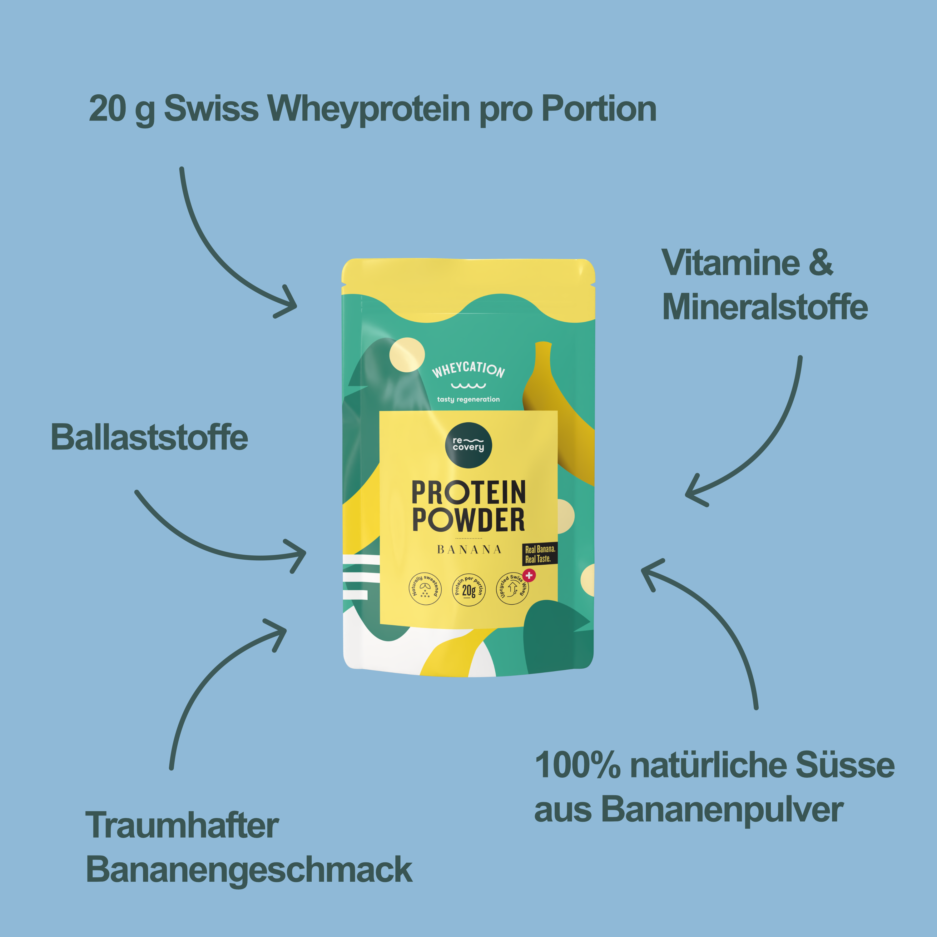 Whey Protein Powder Banana 520g