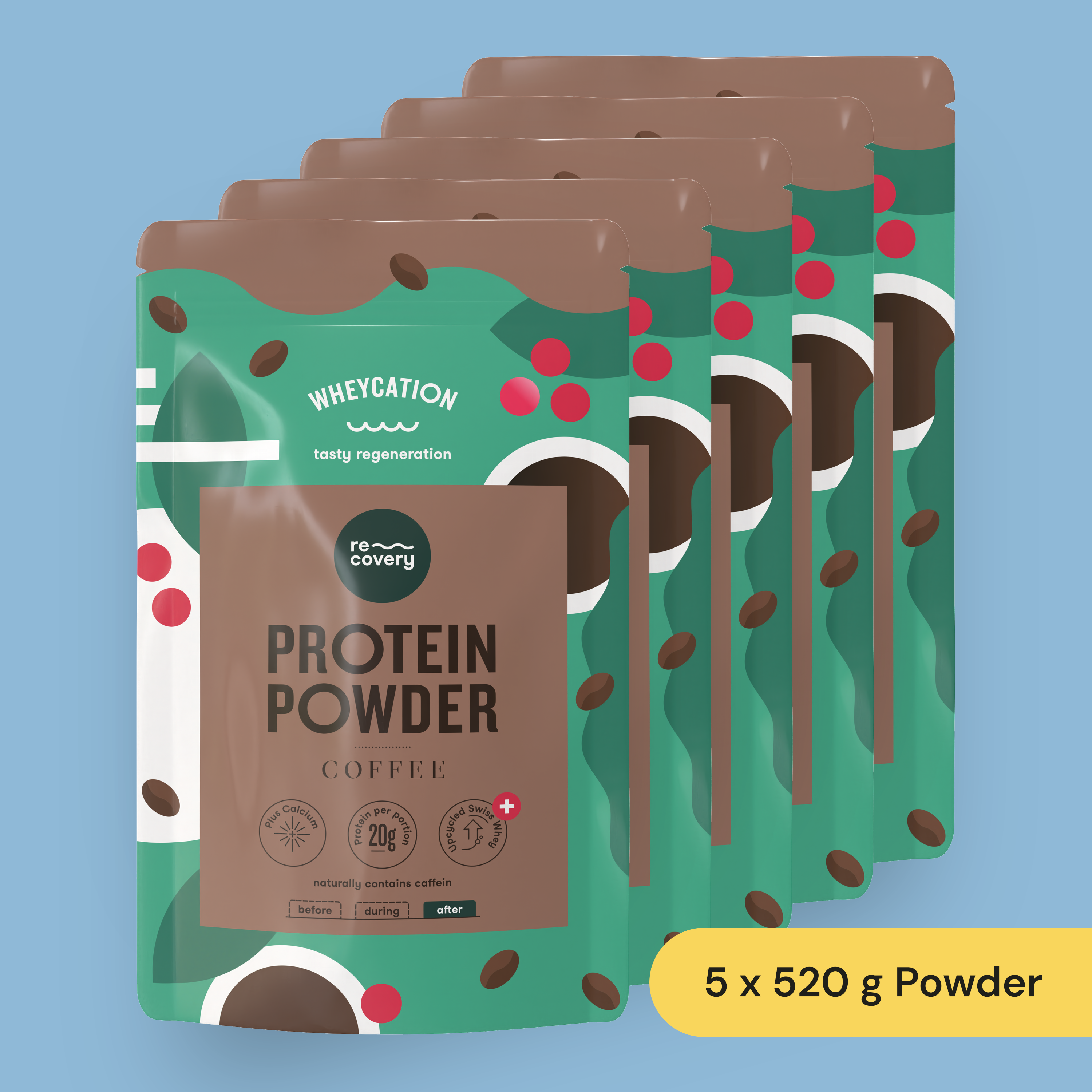 5x Recovery Protein Shake Coffee 520g
