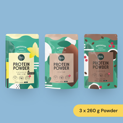 Starterset Protein 3x260g CACAO-VANILLA-COFFEE
