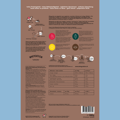 Wheycation Whey Protein Powder Coffee 520g Swiss Whey USPs Zutaten